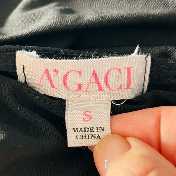 A’GACI Black Lace Cupped Bodysuit size Small - Picture 6 of 9